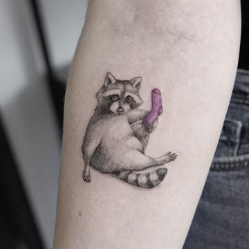 tatouage raton laveur