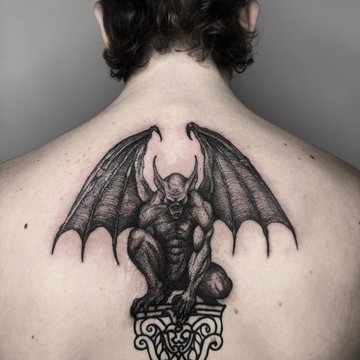 tatouage gargouille