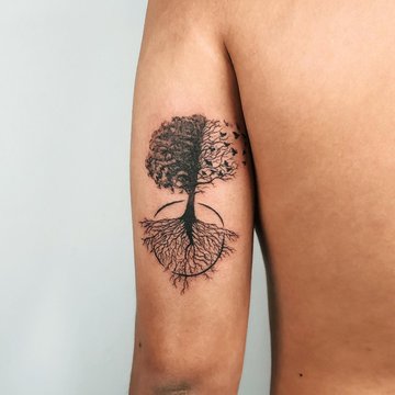 L'arbre de vie, tatouage arbre de vie minimaliste