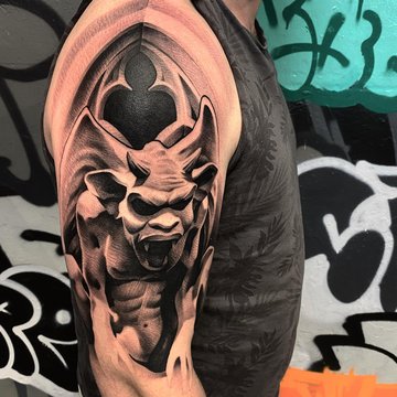 tatouage gargouille