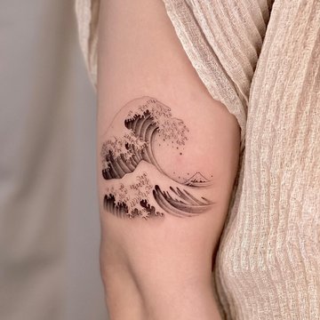 tatouage vague