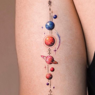 tatouage planète