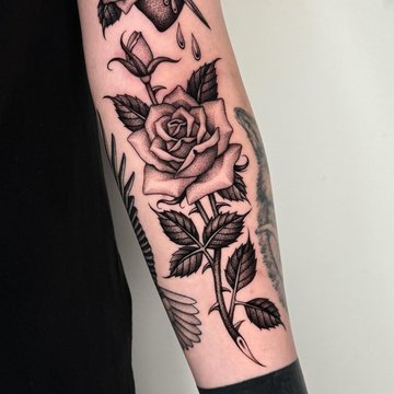 tatouage rose