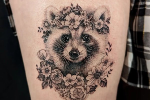 tatouage raton laveur