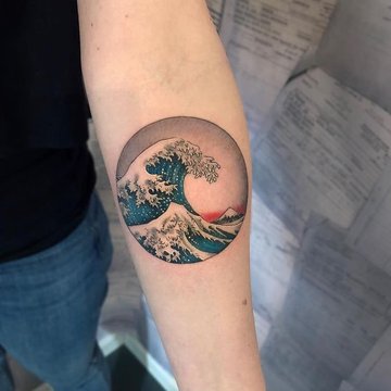 tatouage vague