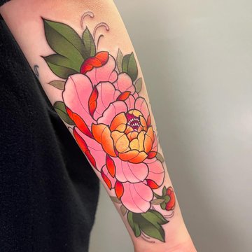 tatouage pivoine