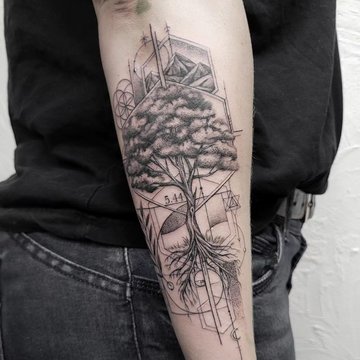 L'arbre de vie, tatouage arbre de vie minimaliste