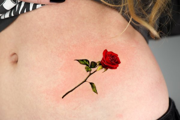 tatouage rose