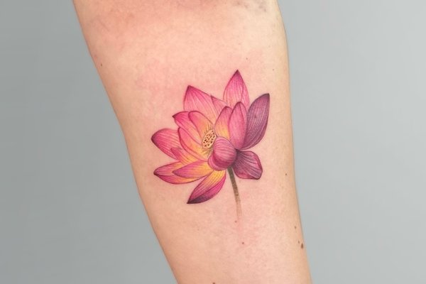 tatouage fleur de lotus