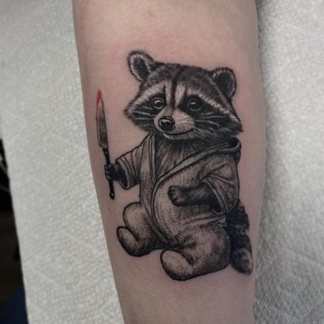 tatouage raton laveur