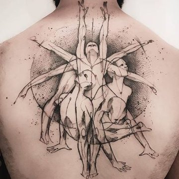 tatouage dos homme