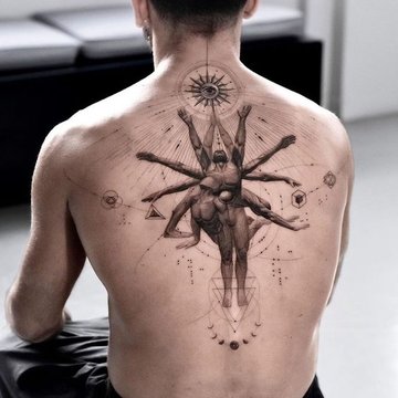 tatouage dos homme