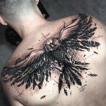 tatouage dos homme