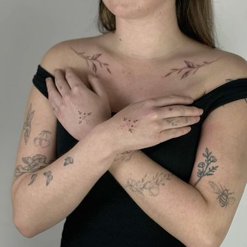 tatouages clavicule
