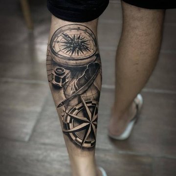tatouage homme mollet